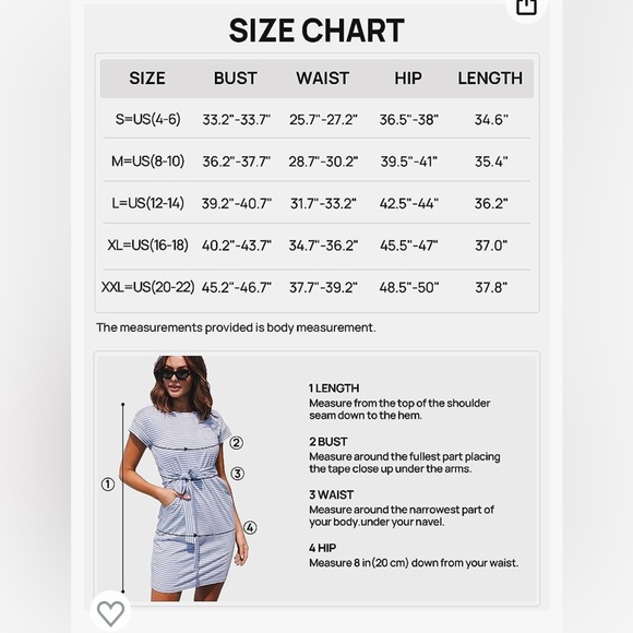 Women's Striped Short Sleeve T Shirt Dress Casual Tie Waist with Pockets - Picture 5 of 5